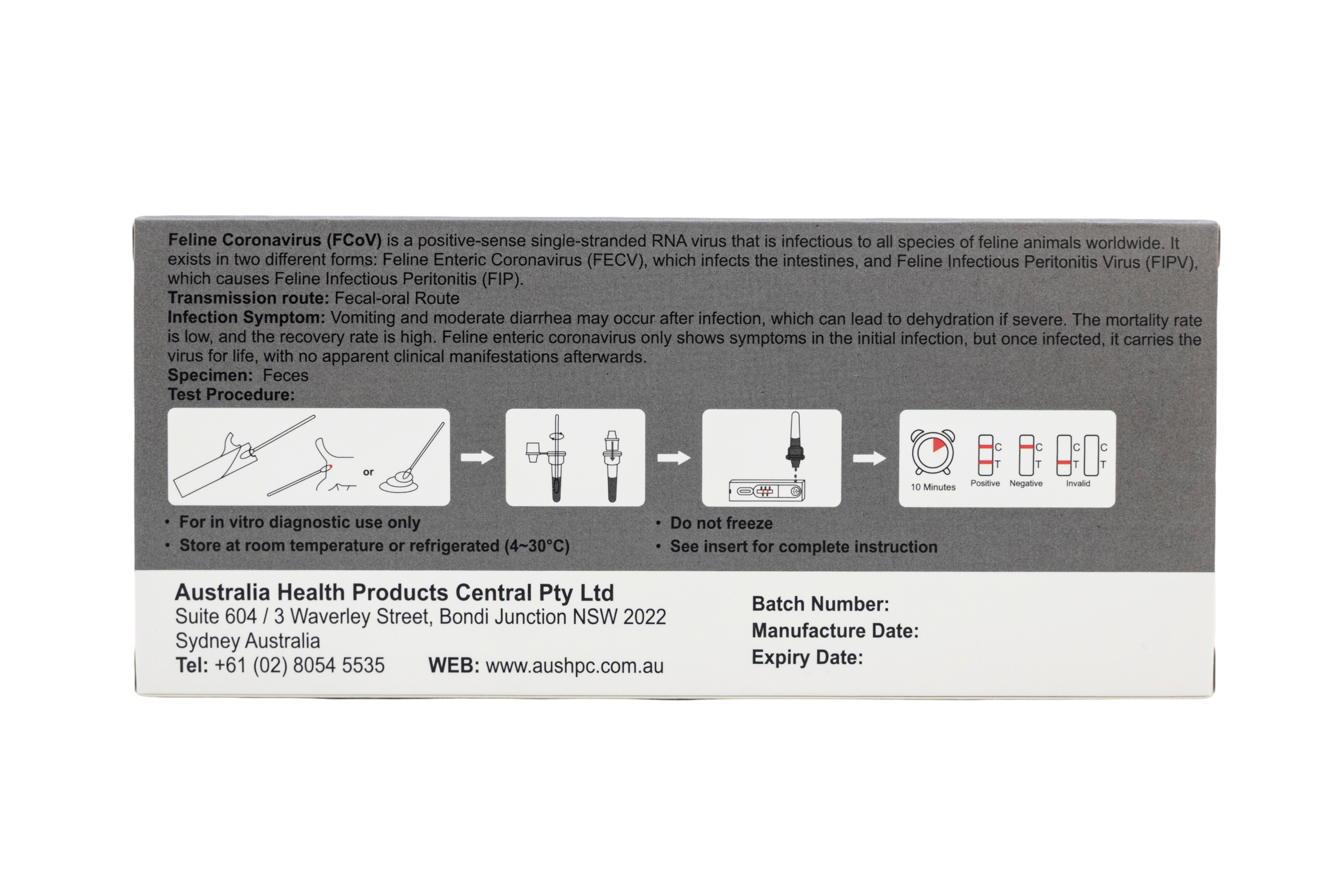 Feline Coronavirus Antigen Test Cassette