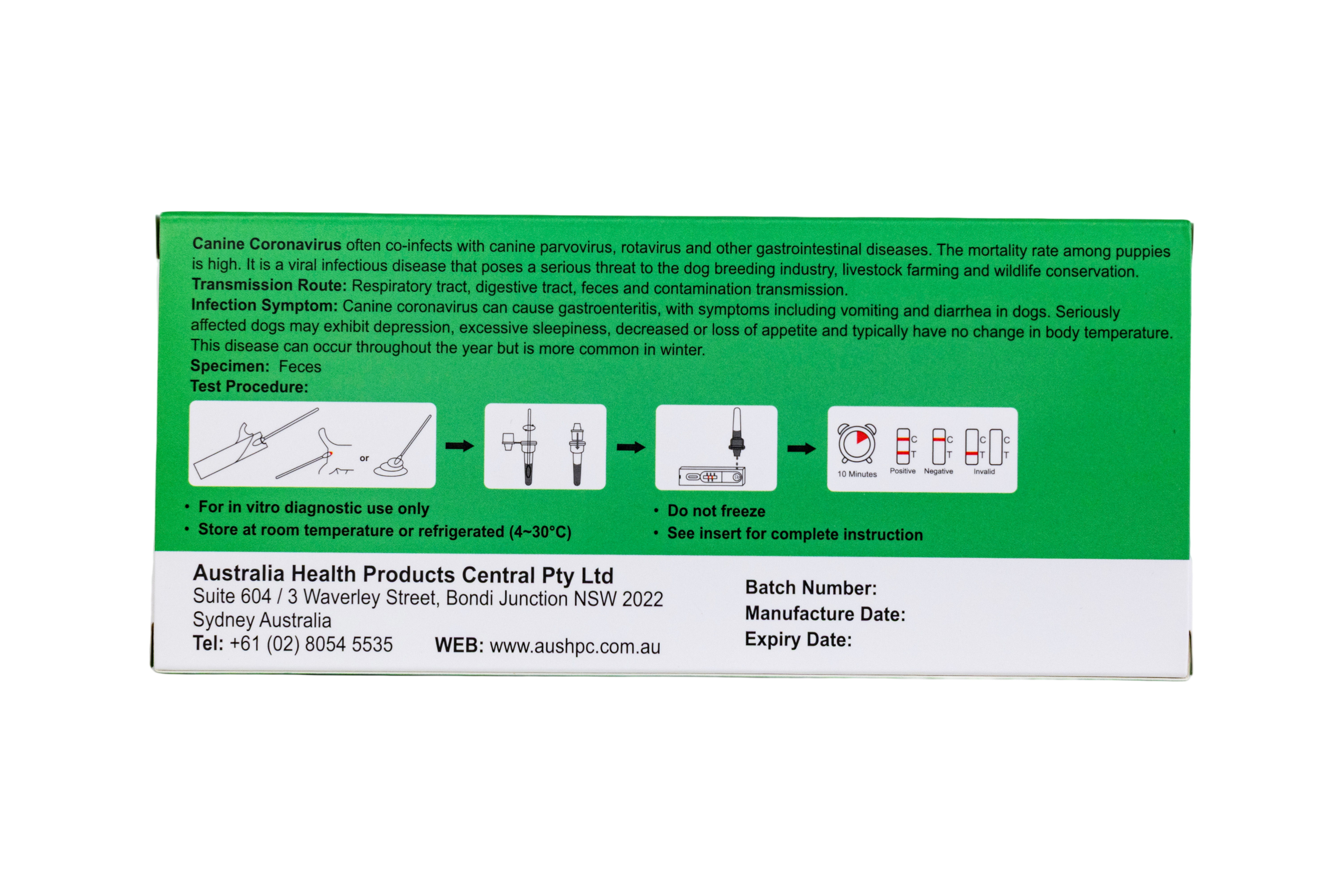 Canine Coronavirus Antigen Test Cassette