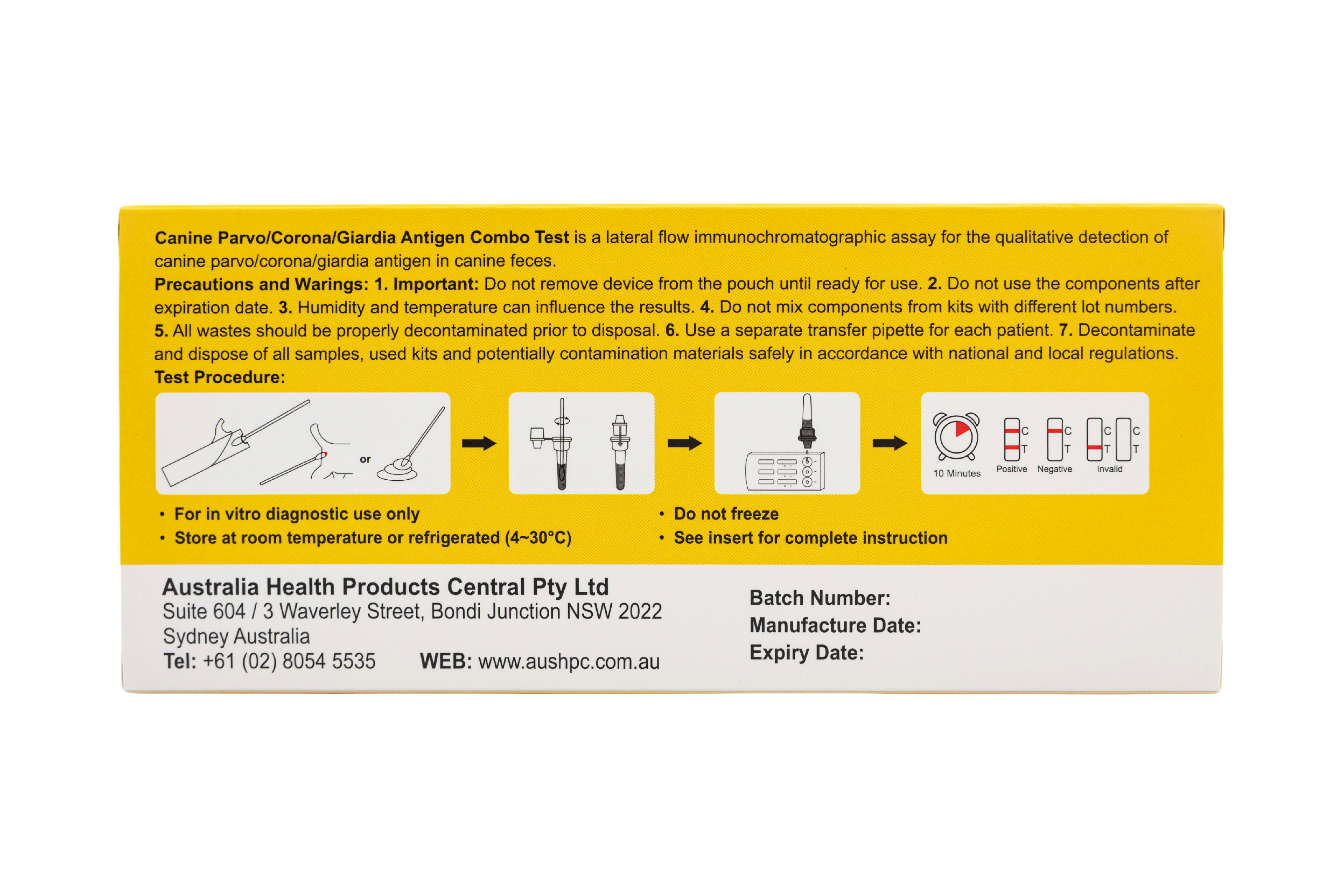 Canine Parvo/Corona/Giardia Antigen Combo Test
