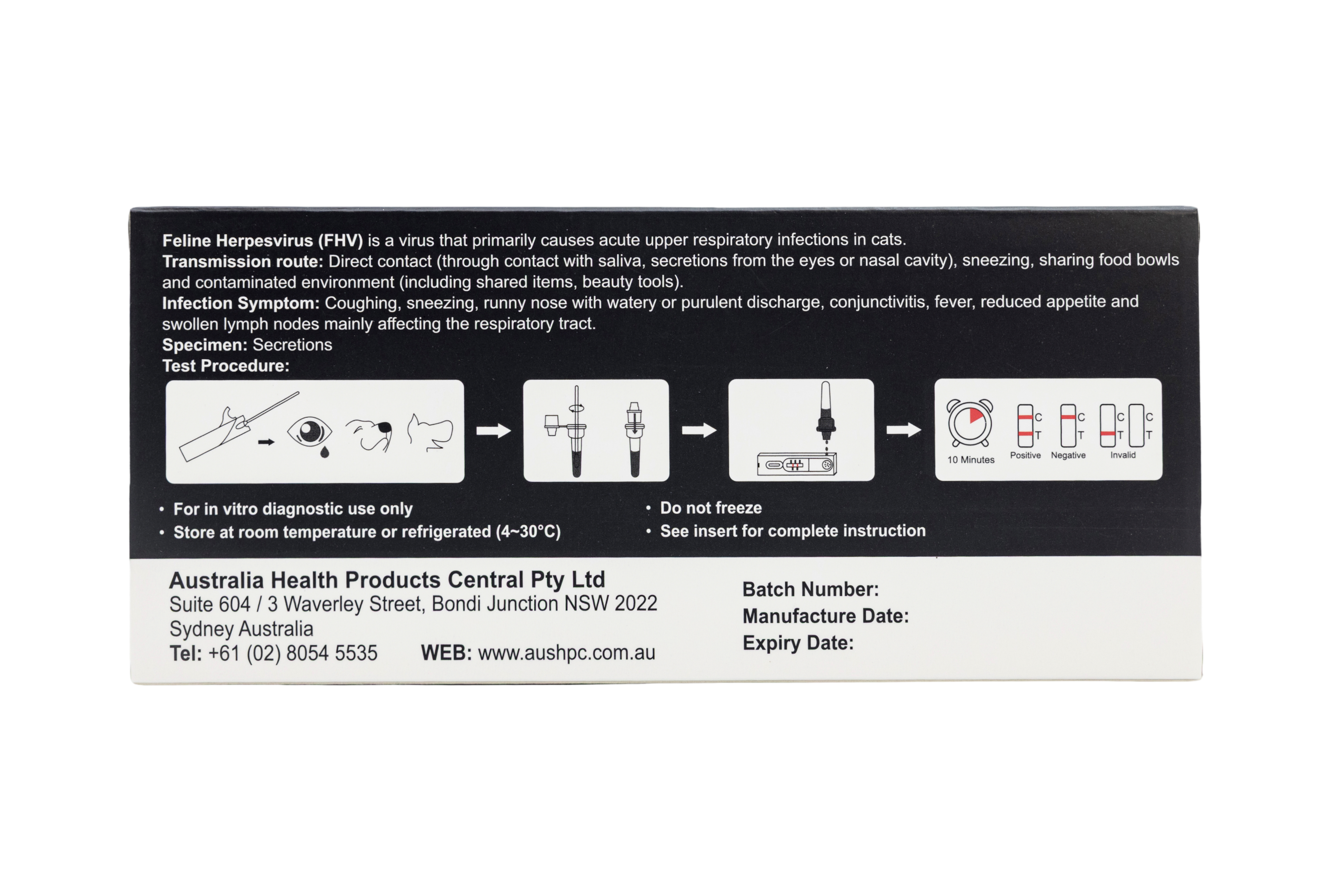 Feline Herpes Virus Antigen Test Cassette