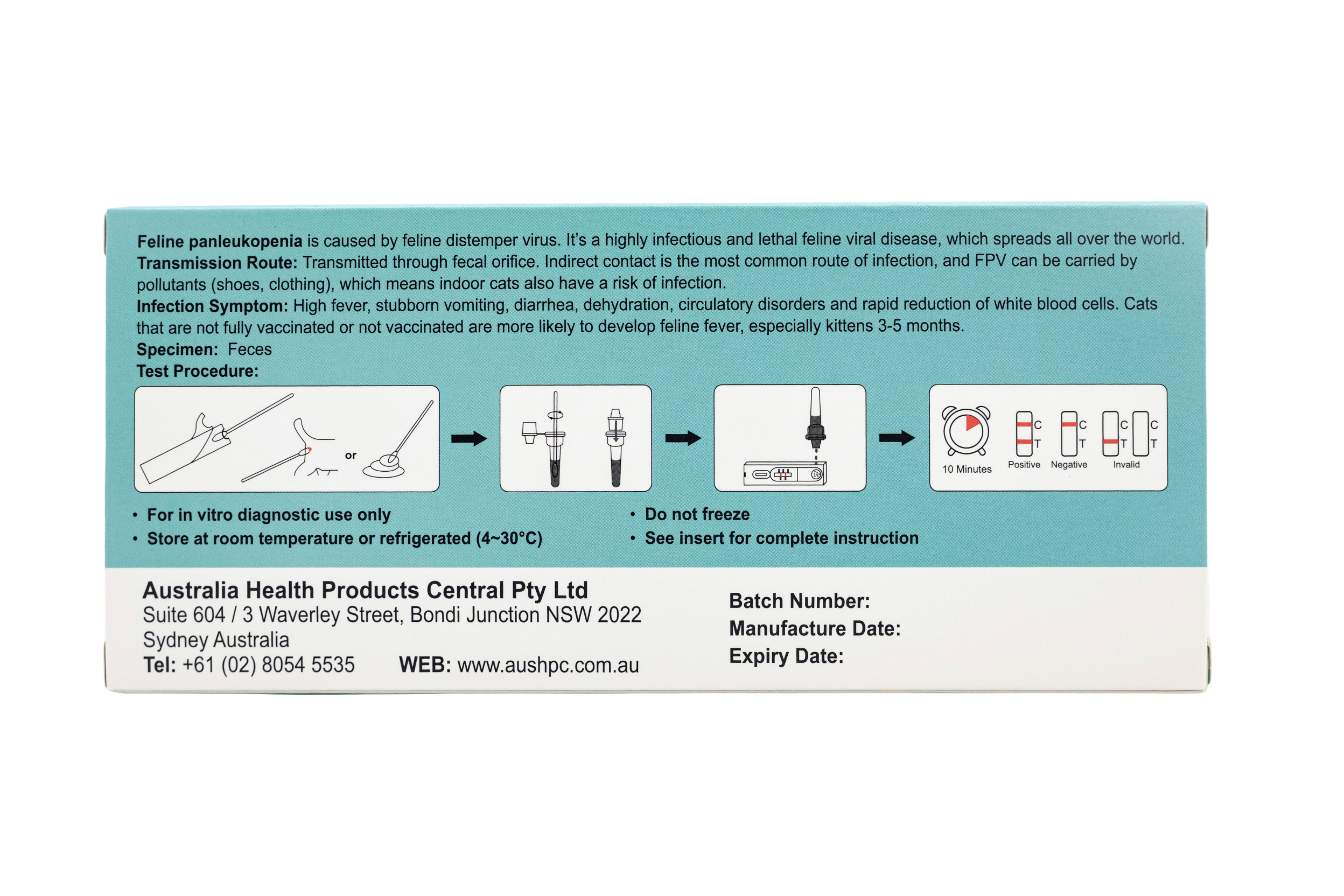 Feline Panleukopenia Virus Antigen Test Cassette